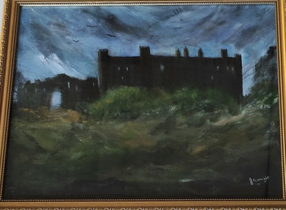 Jenny, Scottish castle, acrylic.jpg